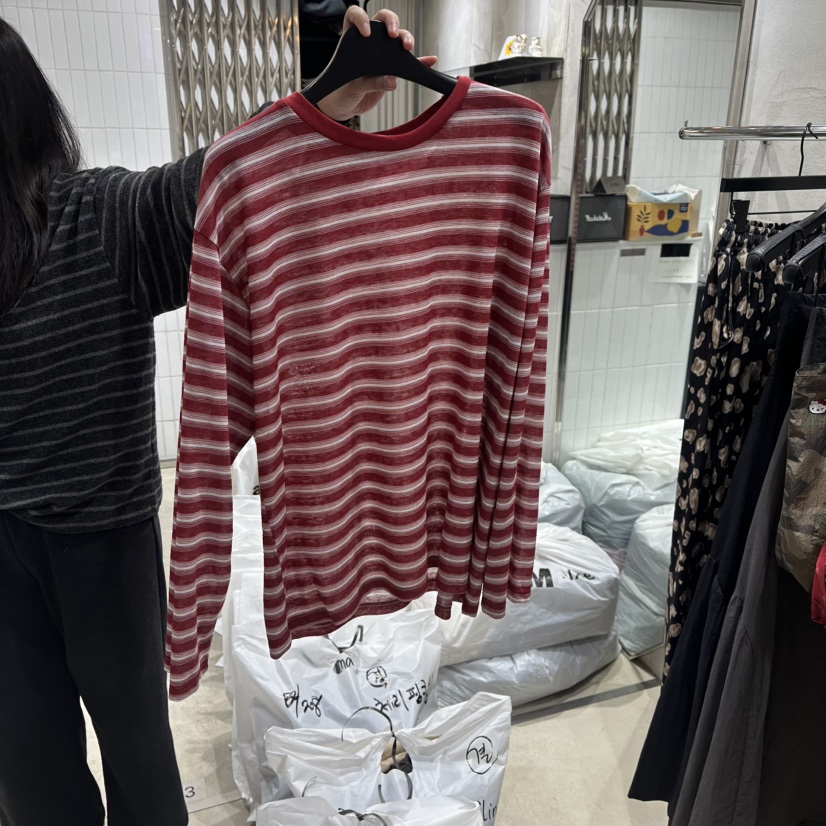 VANTA東大門代購女裝新品休閑真品熱賣時尚職業26春夏長袖T恤VANTA長袖T恤圖色2