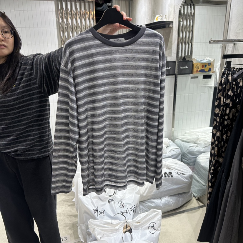 VANTA東大門代購女裝新品休閑真品熱賣時尚職業26春夏長袖T恤VANTA長袖T恤圖色3