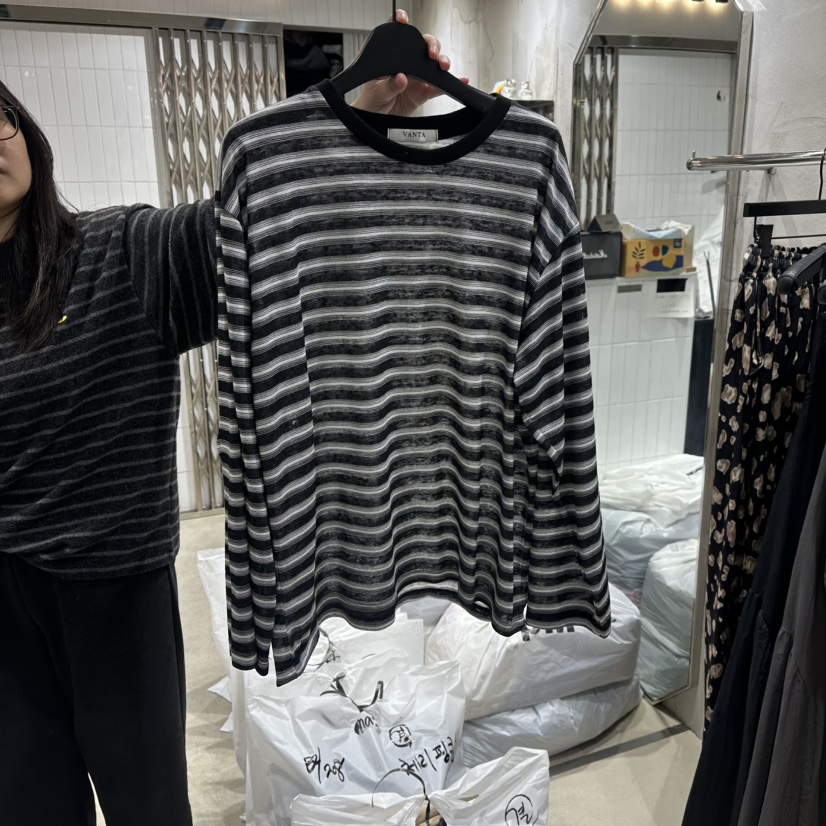 VANTA東大門代購女裝新品休閑真品熱賣時尚職業26春夏長袖T恤VANTA長袖T恤圖色4