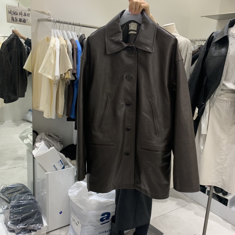 WOOD SAGE東大門代購女士新品熱賣真品職業推薦皮衣羊皮WOOD SAGE皮衣圖色2