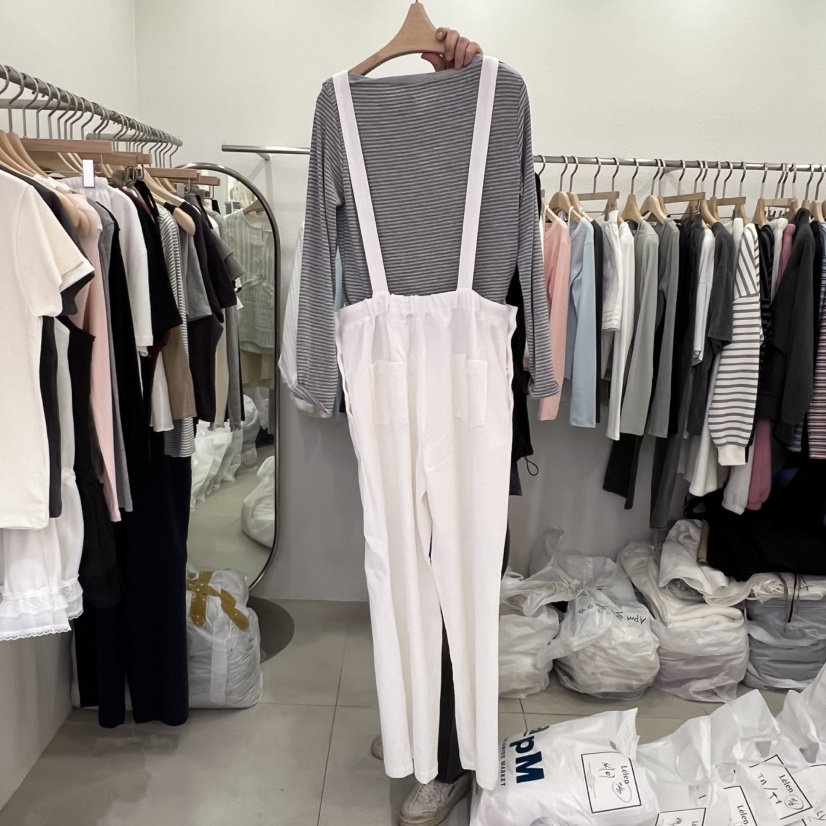 LELEN韓國直郵女士新品休閑時尚人氣熱賣職業背帶褲不含內搭LELEN背帶褲