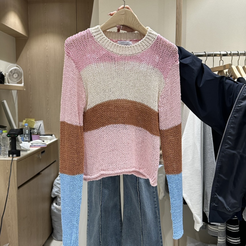 VINTAGE VIBE韓國代購女士新款職業推薦人氣針織衫不含內搭VINTAGE VIBE針織衫圖色1