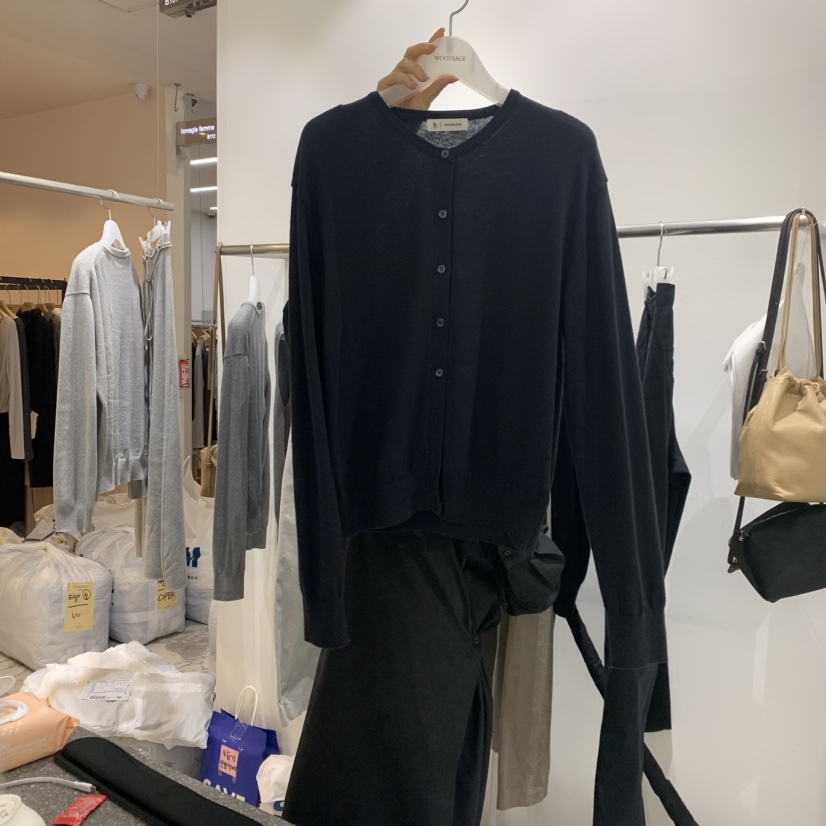 WOOD SAGE東大門實拍女裝新款職業針織衫不含內搭開衫棉WOOD SAGE針織衫圖色2