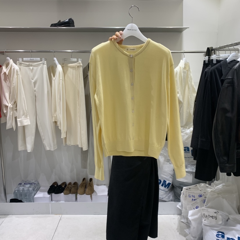 WOOD SAGE東大門實拍女裝新款職業針織衫不含內搭開衫棉WOOD SAGE針織衫圖色3