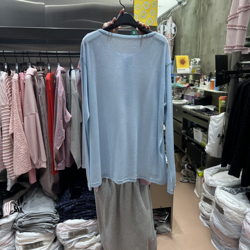 RUNWAY-런웨이東大門實拍女裝新款26春夏真品休閑長袖T恤RUNWAY長袖T恤