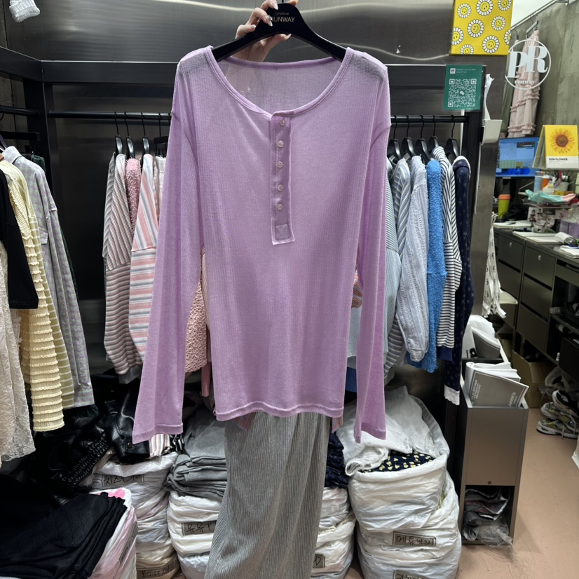 RUNWAY-런웨이東大門實拍女裝新款26春夏真品休閑長袖T恤RUNWAY長袖T恤圖色6