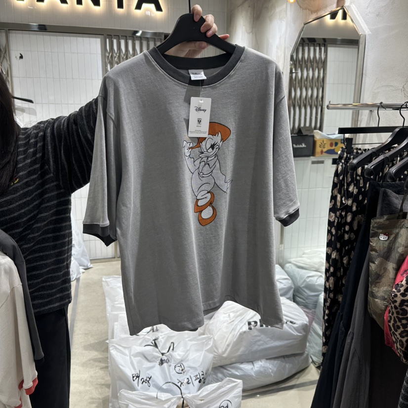 VANTA東大門直郵女士新款26春夏時尚職業熱賣真品T恤羊絨VANTAT恤圖色3