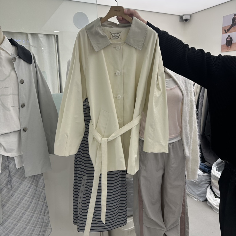 TWELVE韓國代購女士新品休閑職業人氣26春夏推薦夾克含腰帶TWELVE夾克圖色2