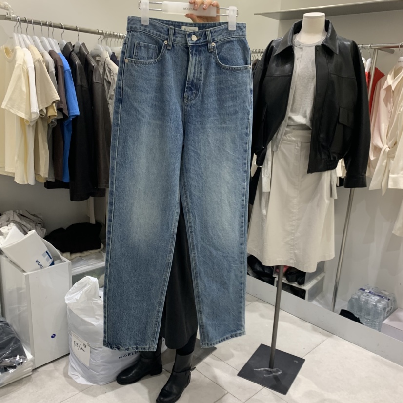 WOOD SAGE韓國直郵女裝新品熱賣推薦休閑真品牛仔褲水洗WOOD SAGE牛仔褲圖色1