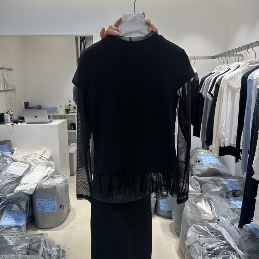 RICH SISTER東大門直郵女士新款26春夏時尚職業熱賣長袖T恤RICH SISTER長袖T恤