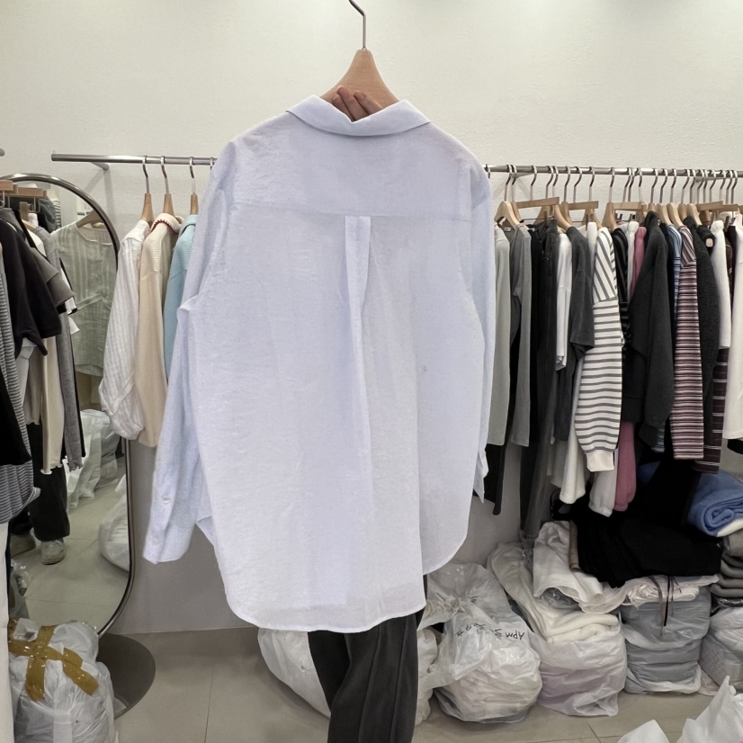 LELEN韓國代購女士新品休閑職業熱賣26春夏人氣襯衫蕾絲衫LELEN襯衫/蕾絲衫