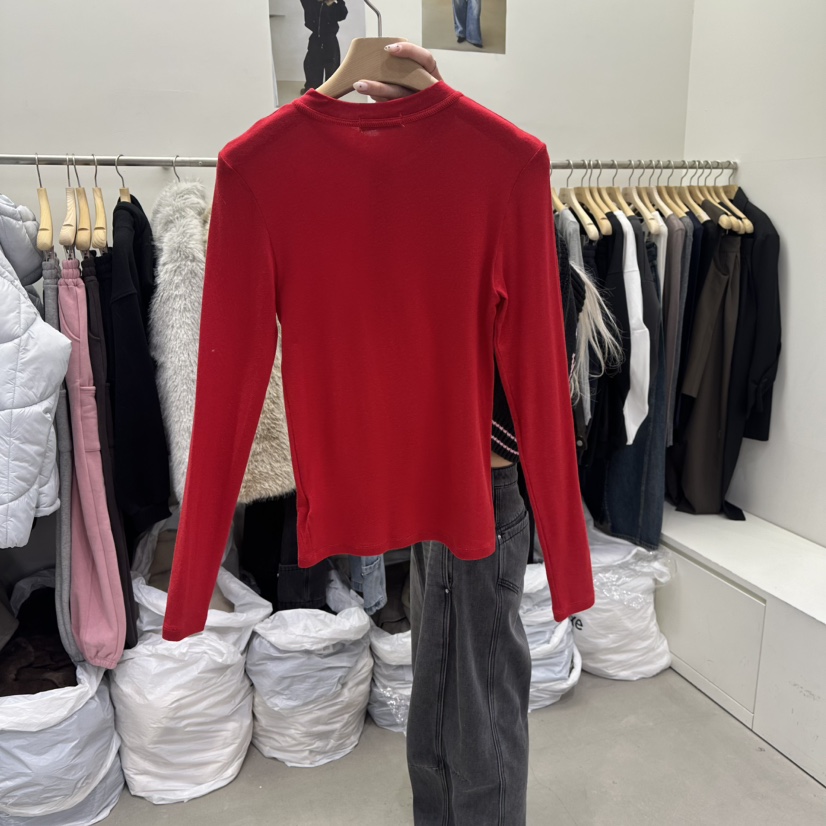 VIVEL東大門直郵女士新品熱賣休閑推薦26春夏長袖T恤拉鏈VIVEL長袖T恤