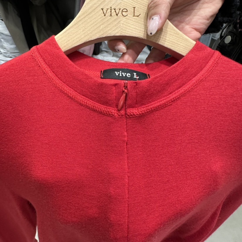 VIVEL東大門直郵女士新品熱賣休閑推薦26春夏長袖T恤拉鏈VIVEL長袖T恤
