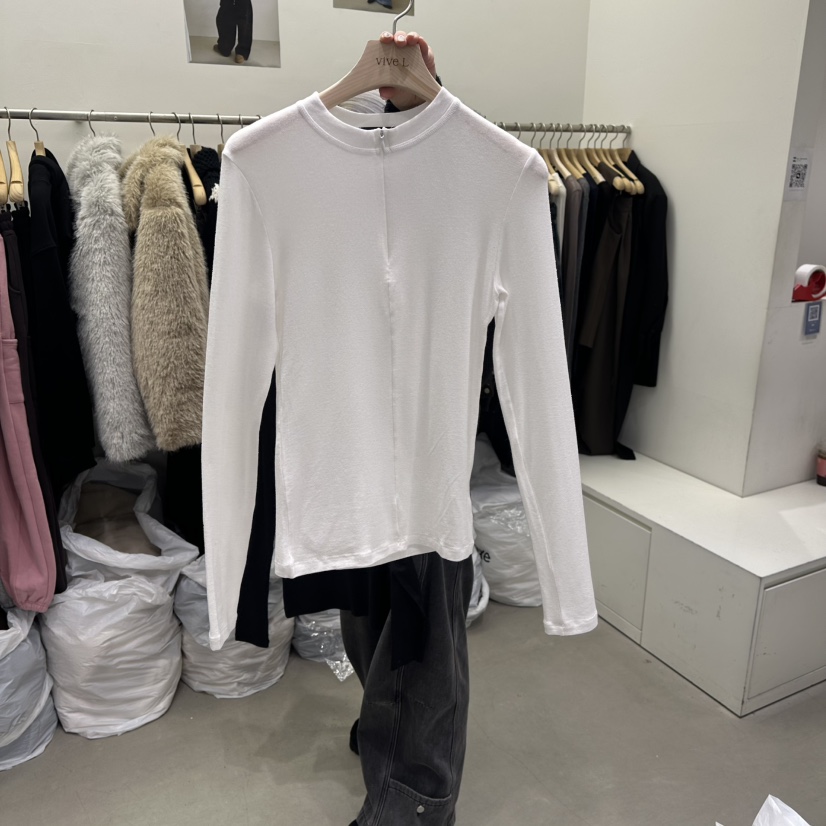 VIVEL東大門直郵女士新品熱賣休閑推薦26春夏長袖T恤拉鏈VIVEL長袖T恤圖色2