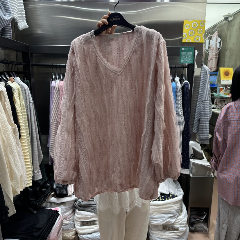 RUNWAY-런웨이韓國代購女士新款真品推薦襯衫蕾絲衫蕾絲RUNWAY襯衫/蕾絲衫圖色1