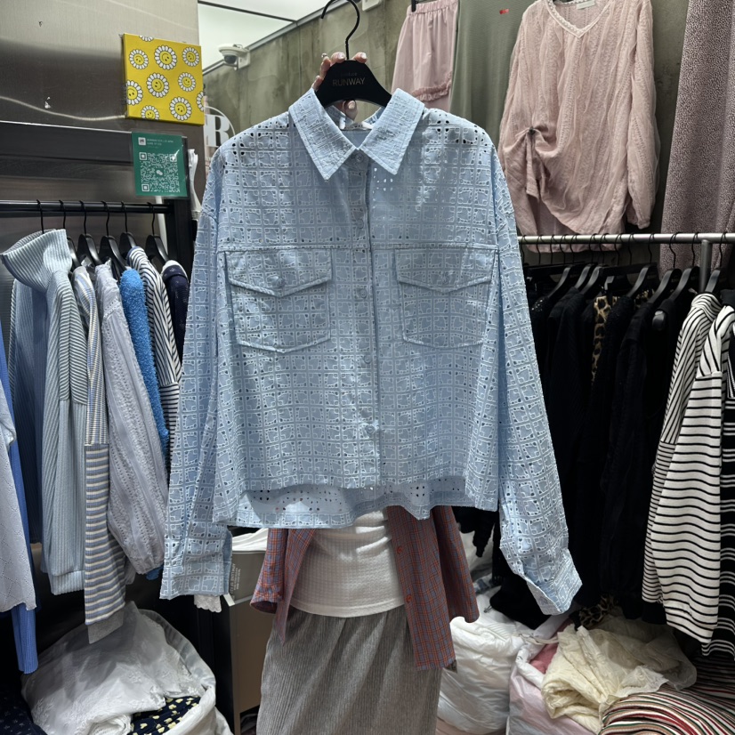 RUNWAY-런웨이東大門實拍女裝新品26春夏職業襯衫蕾絲衫RUNWAY襯衫/蕾絲衫圖色1