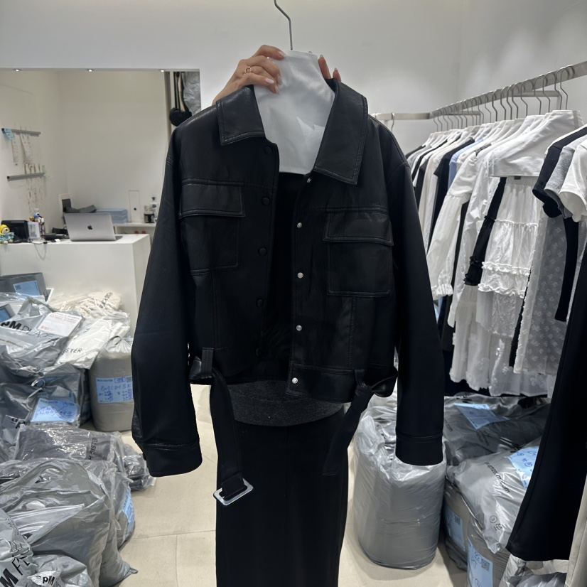 RICH SISTER韓國直郵女士新品人氣職業時尚推薦夾克含腰帶RICH SISTER夾克圖色1