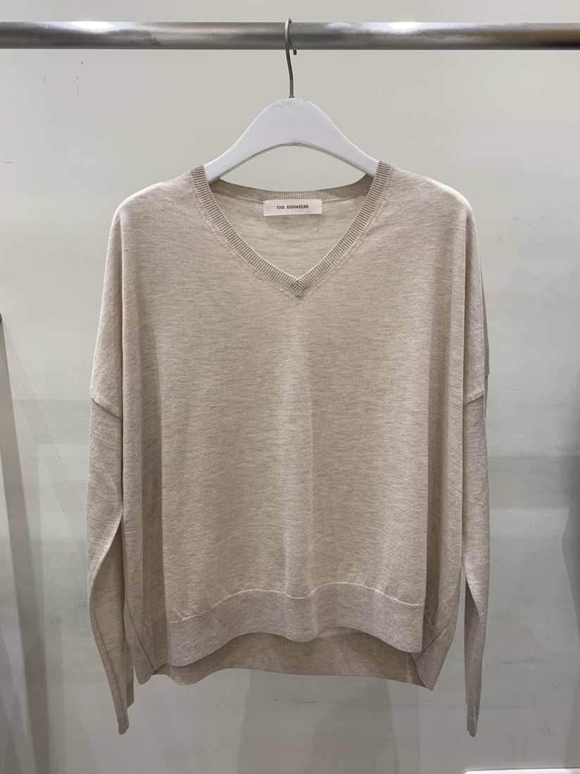 THE SIGNATURE韓國代購女裝新品時尚人氣26春夏針織衫V領THE SIGNATURE針織衫圖色3