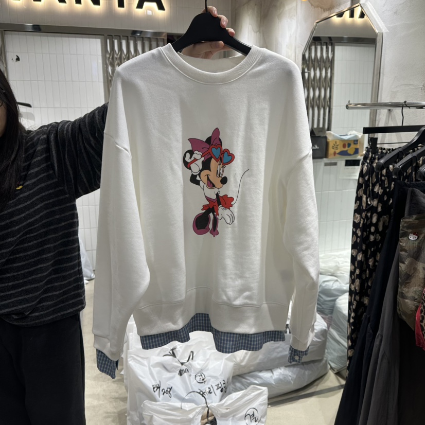 VANTA東大門代購女士新款休閑真品人氣時尚長袖T恤假兩件VANTA長袖T恤圖色1