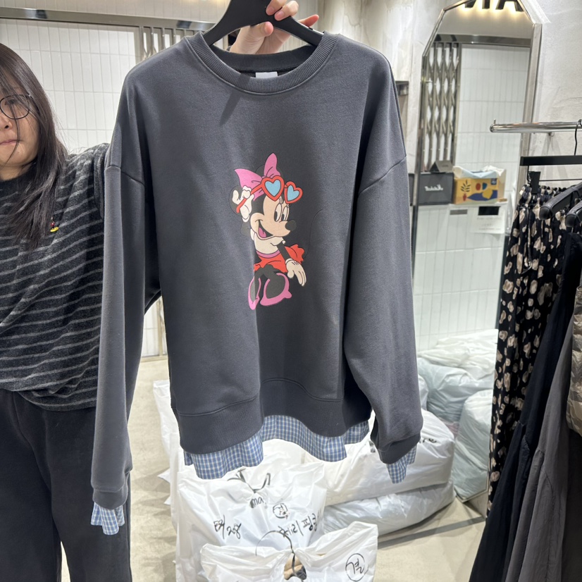 VANTA東大門代購女士新款休閑真品人氣時尚長袖T恤假兩件VANTA長袖T恤圖色3