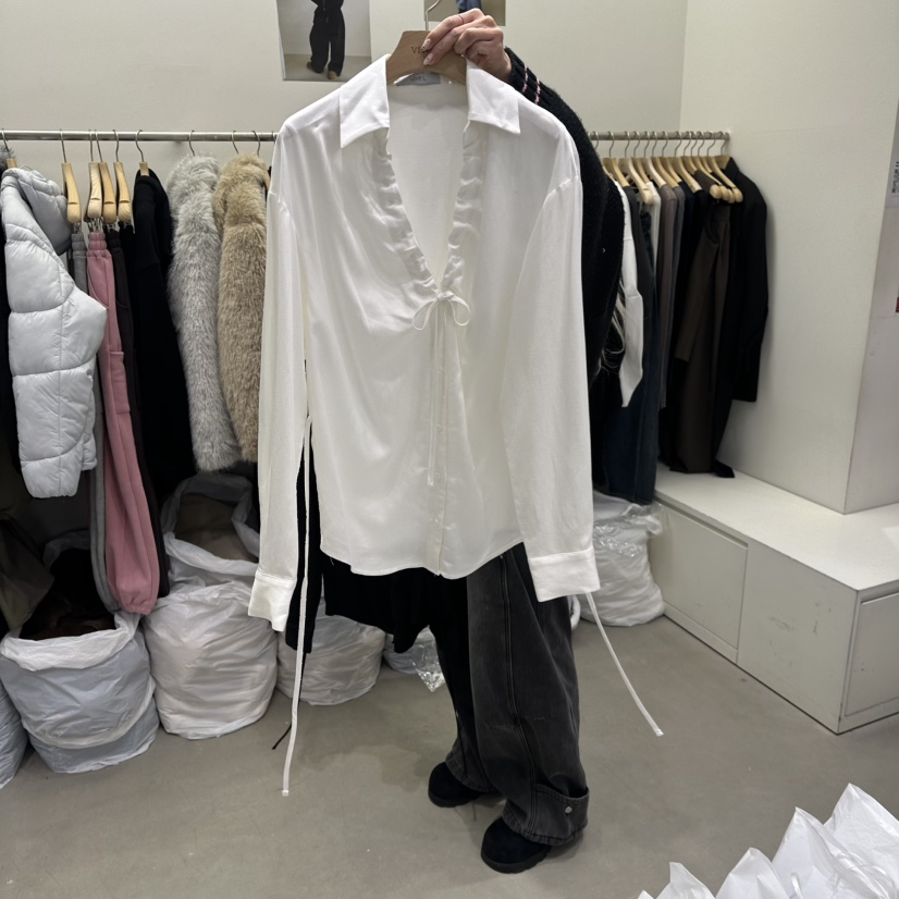 VIVEL東大門代購女士新款時尚26春夏休閑人氣熱賣襯衫蕾絲衫VIVEL襯衫/蕾絲衫圖色1