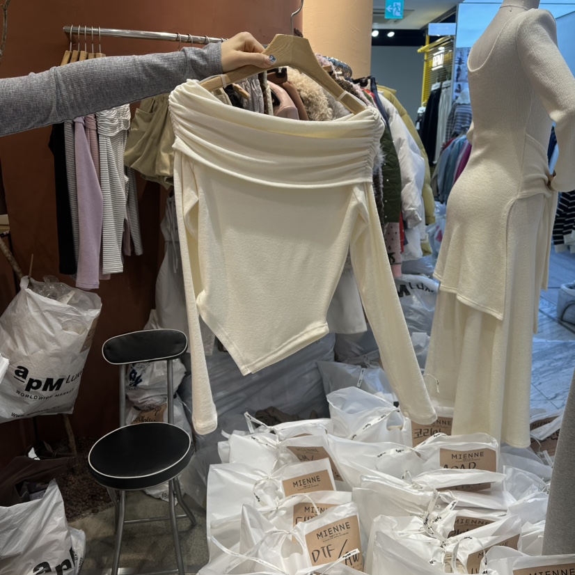 MIENNE東大門實拍女裝新款熱賣職業時尚26春夏休閑長袖T恤MIENNE長袖T恤