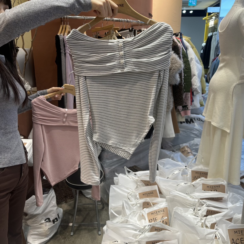 MIENNE東大門實拍女裝新款熱賣職業時尚26春夏休閑長袖T恤MIENNE長袖T恤圖色2