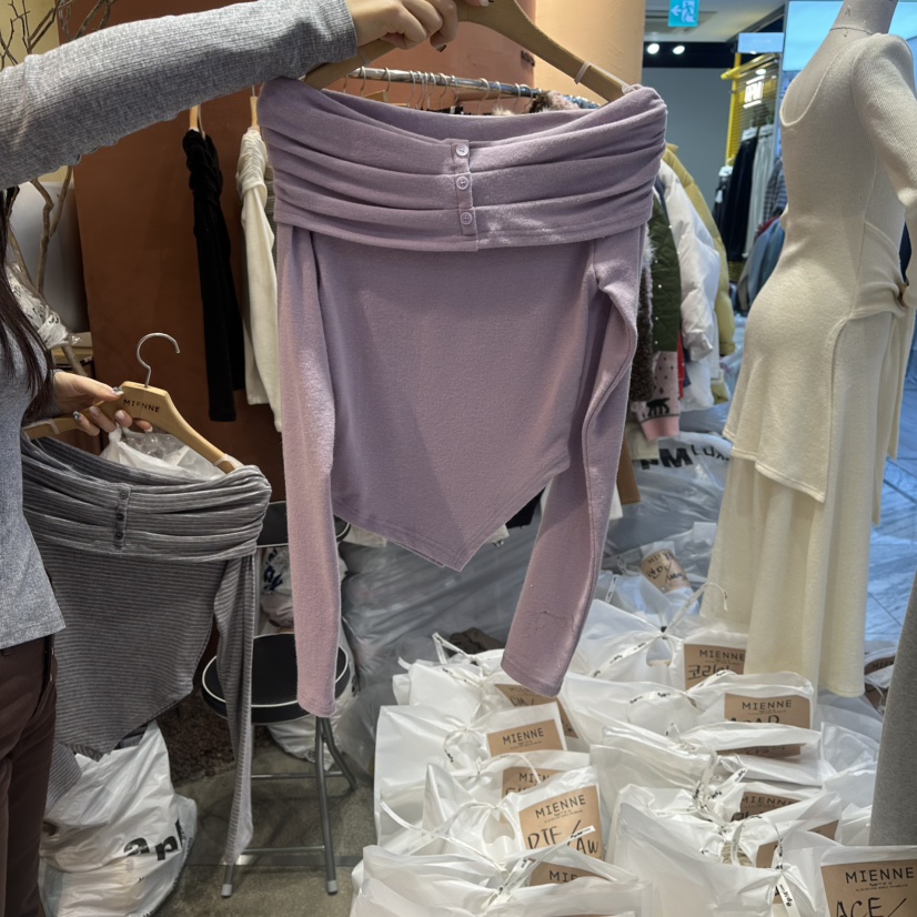 MIENNE東大門實拍女裝新款熱賣職業時尚26春夏休閑長袖T恤MIENNE長袖T恤圖色4