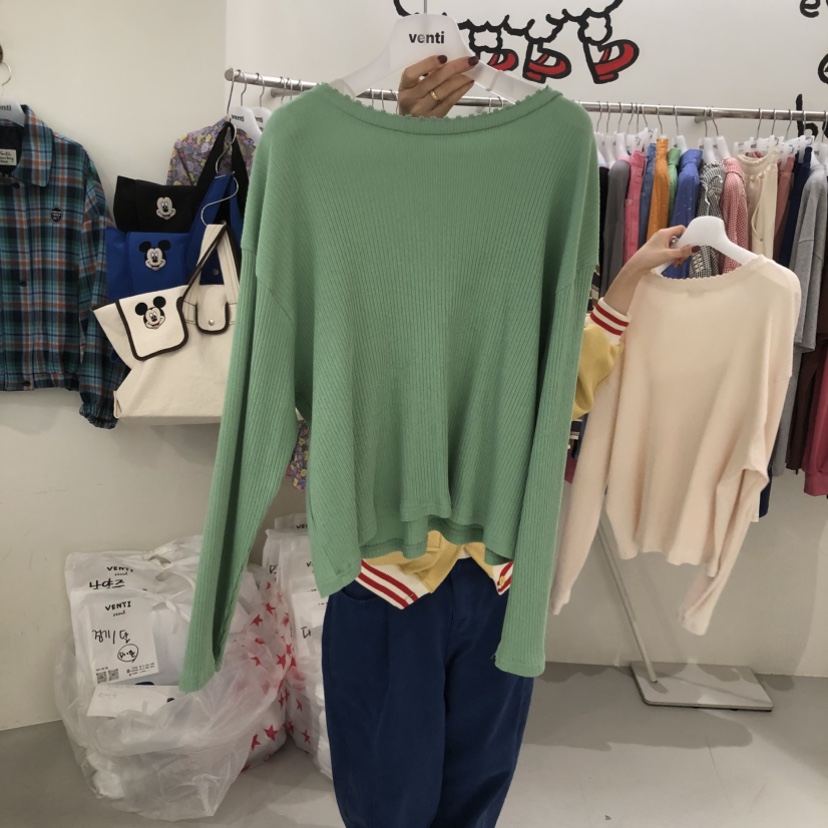 VENTI韓國直郵女士新品真品時尚熱賣休閑推薦職業長袖T恤VENTI長袖T恤圖色3