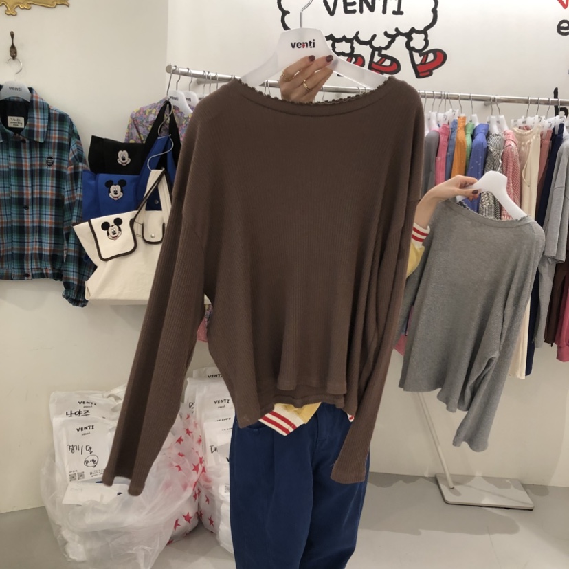 VENTI韓國直郵女士新品真品時尚熱賣休閑推薦職業長袖T恤VENTI長袖T恤圖色5