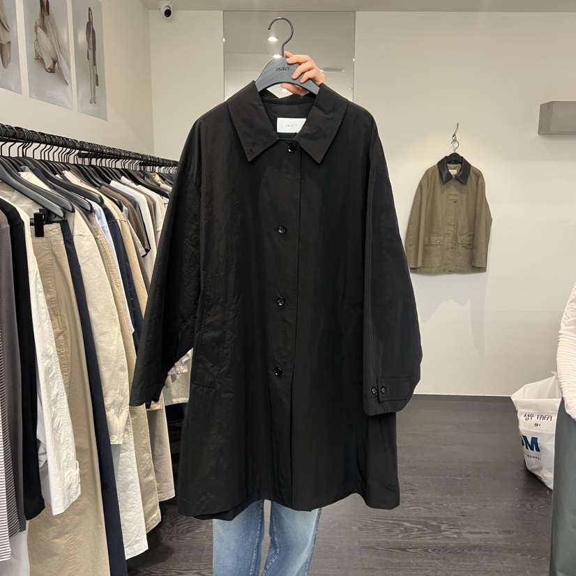 OBJECT東大門代購女士新品真品時尚人氣推薦職業長款風衣OBJECT長款風衣圖色2