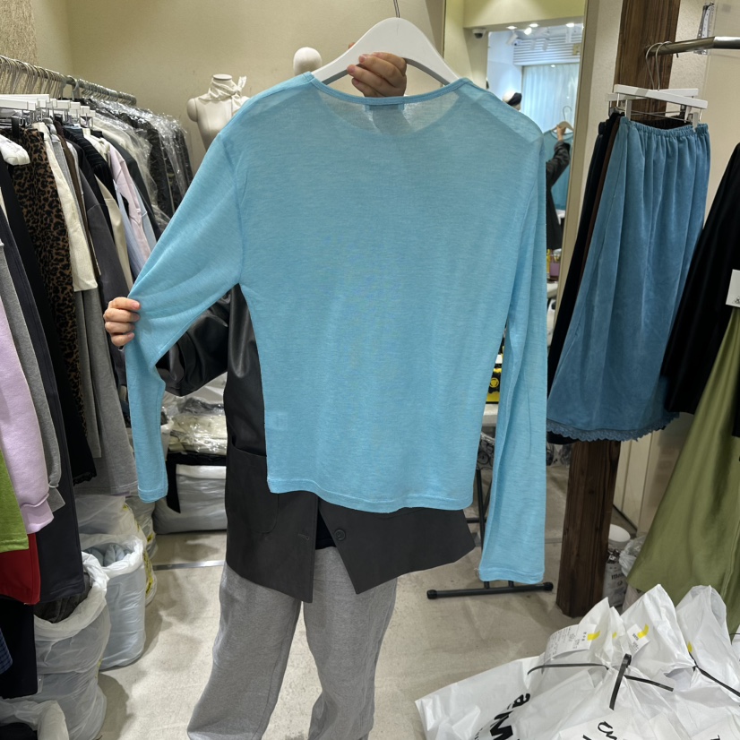 REFLAT東大門實拍女士新款休閑人氣真品推薦職業26春夏長袖T恤REFLAT長袖T恤