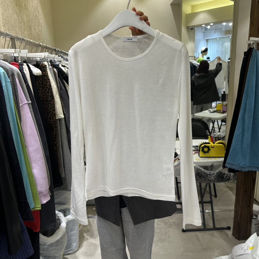 REFLAT東大門實拍女士新款休閑人氣真品推薦職業26春夏長袖T恤REFLAT長袖T恤圖色1