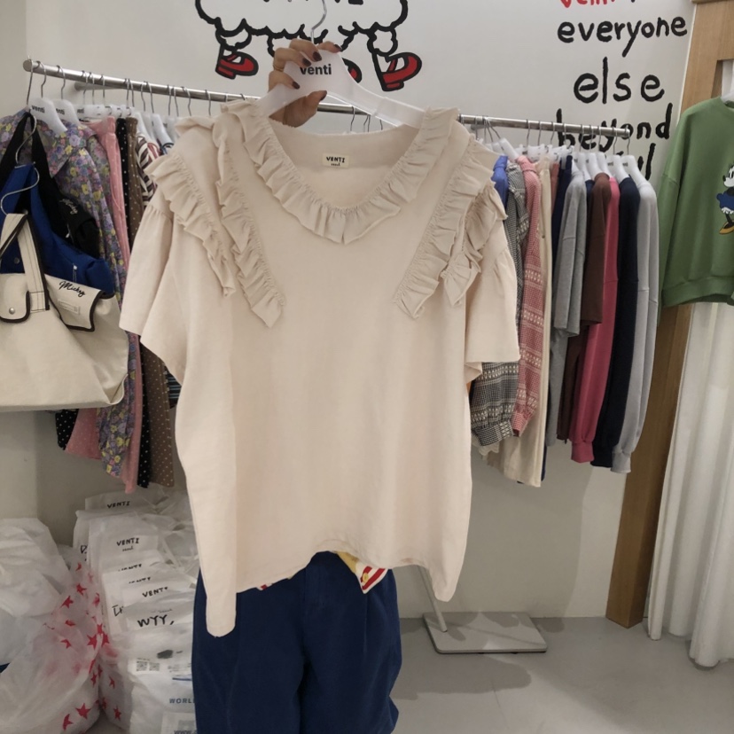 VENTI韓國直郵女裝新品職業推薦時尚真品人氣熱賣休閑T恤VENTIT恤圖色1