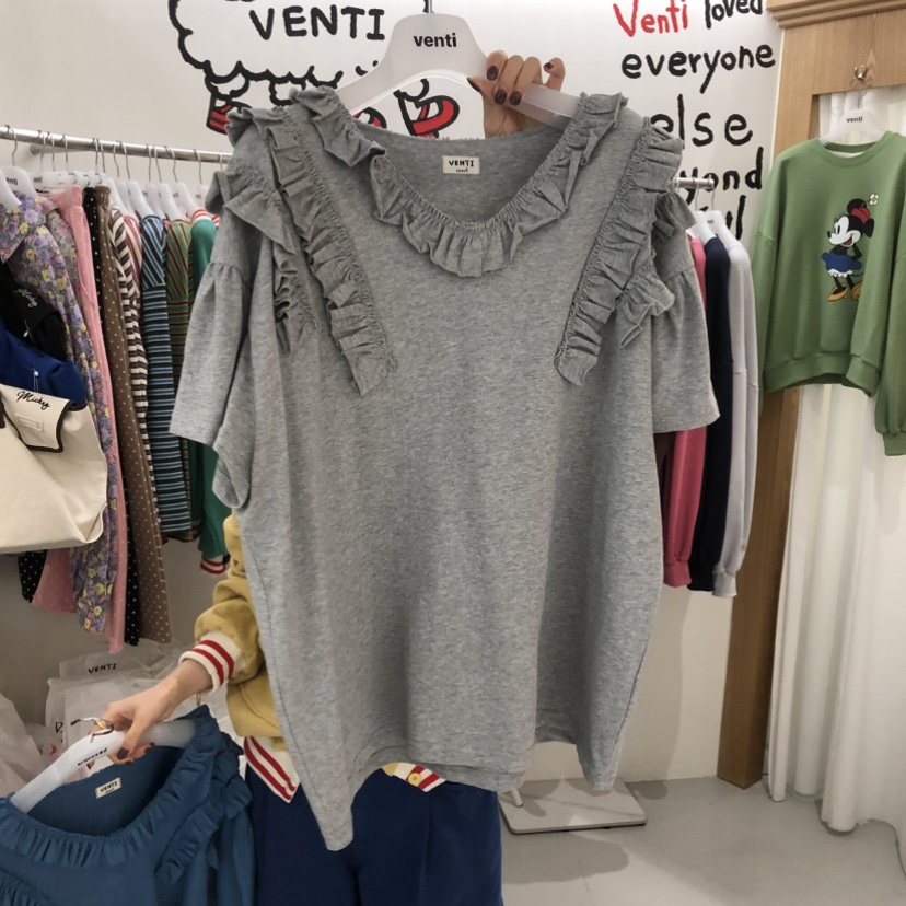 VENTI韓國直郵女裝新品職業推薦時尚真品人氣熱賣休閑T恤VENTIT恤圖色3