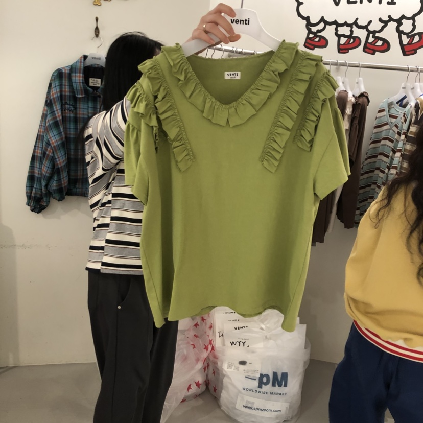 VENTI韓國直郵女裝新品職業推薦時尚真品人氣熱賣休閑T恤VENTIT恤圖色5