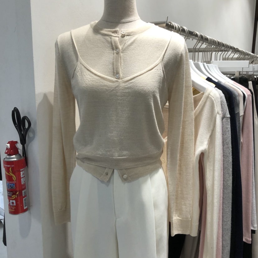 UNDERSTANDING韓國代購女士新款休閑時尚套裝套裝圓領開衫UNDERSTANDING套裝圖色1