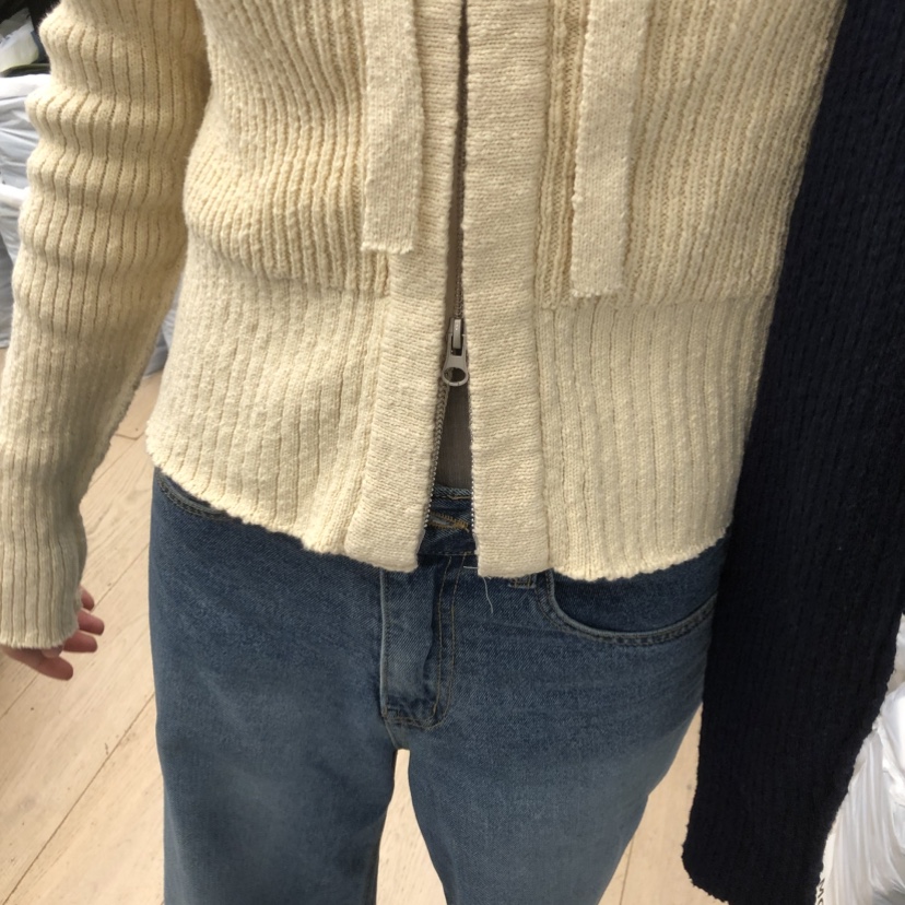 MOI-A東大門實拍女裝新品職業時尚26春夏毛衣連帽針織衫棉質MOI-A毛衣