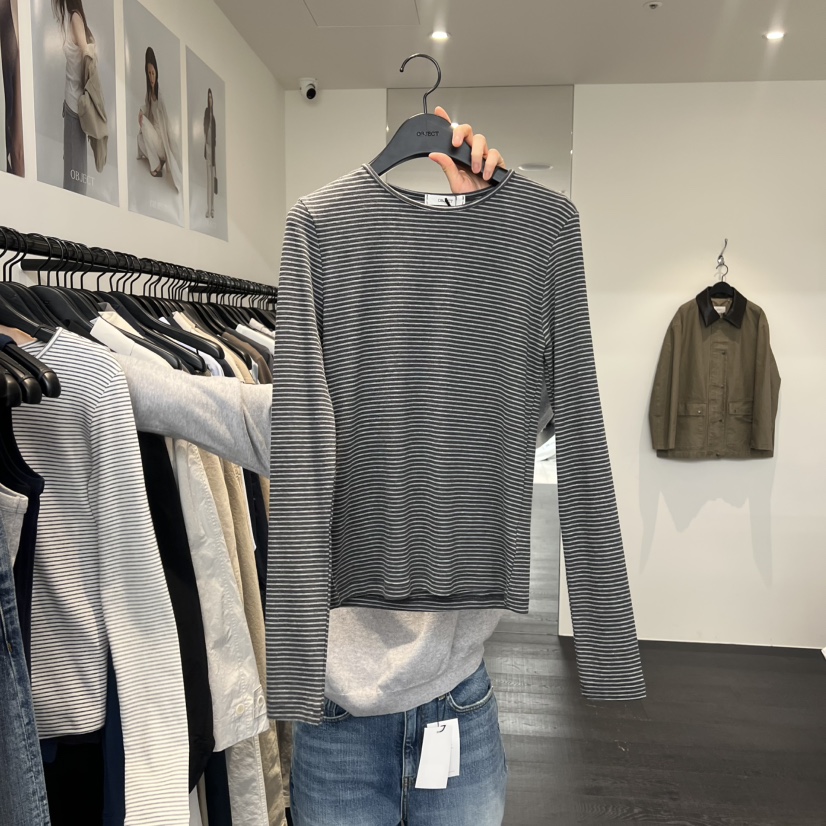 OBJECT韓國代購女士新品推薦26春夏人氣休閑熱賣時尚長袖T恤OBJECT長袖T恤圖色2