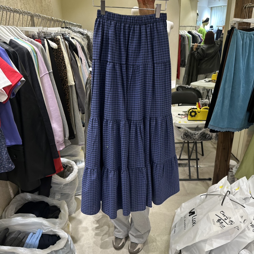 REFLAT東大門直郵女士新品熱賣推薦26春夏人氣職業長裙格子REFLAT長裙圖色1