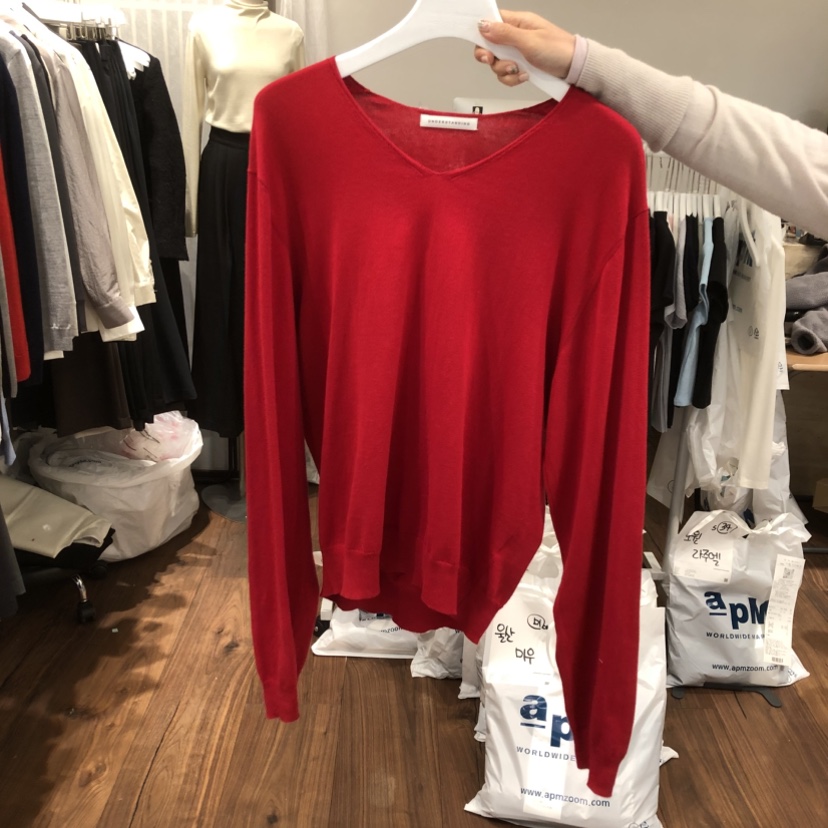 UNDERSTANDING韓國代購女士新品人氣推薦真品針織衫V領棉質UNDERSTANDING針織衫圖色2