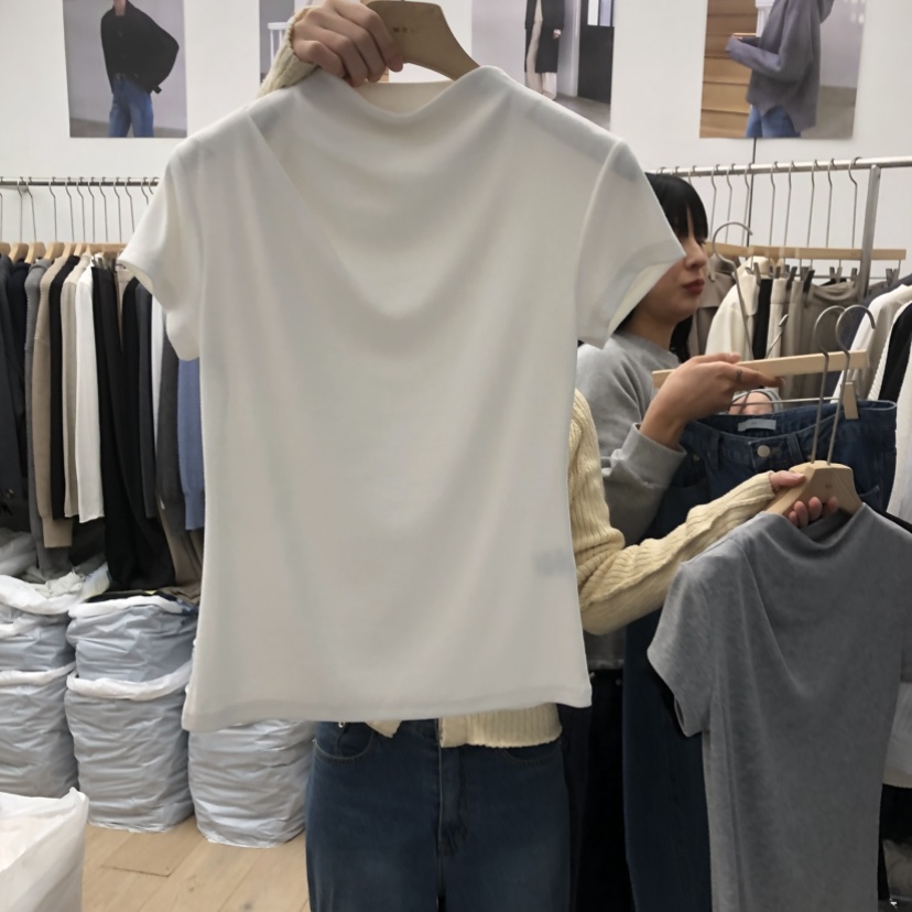 MOI-A東大門代購女士新品職業休閑26春夏推薦時尚人氣T恤MOI-AT恤圖色1