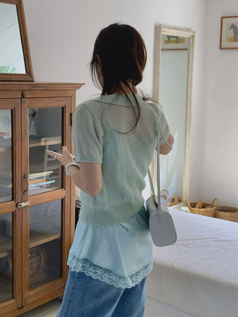 LA CREME韓國直郵女士新品熱賣時尚休閑推薦吊帶背心蕾絲LA CREME吊帶/背心