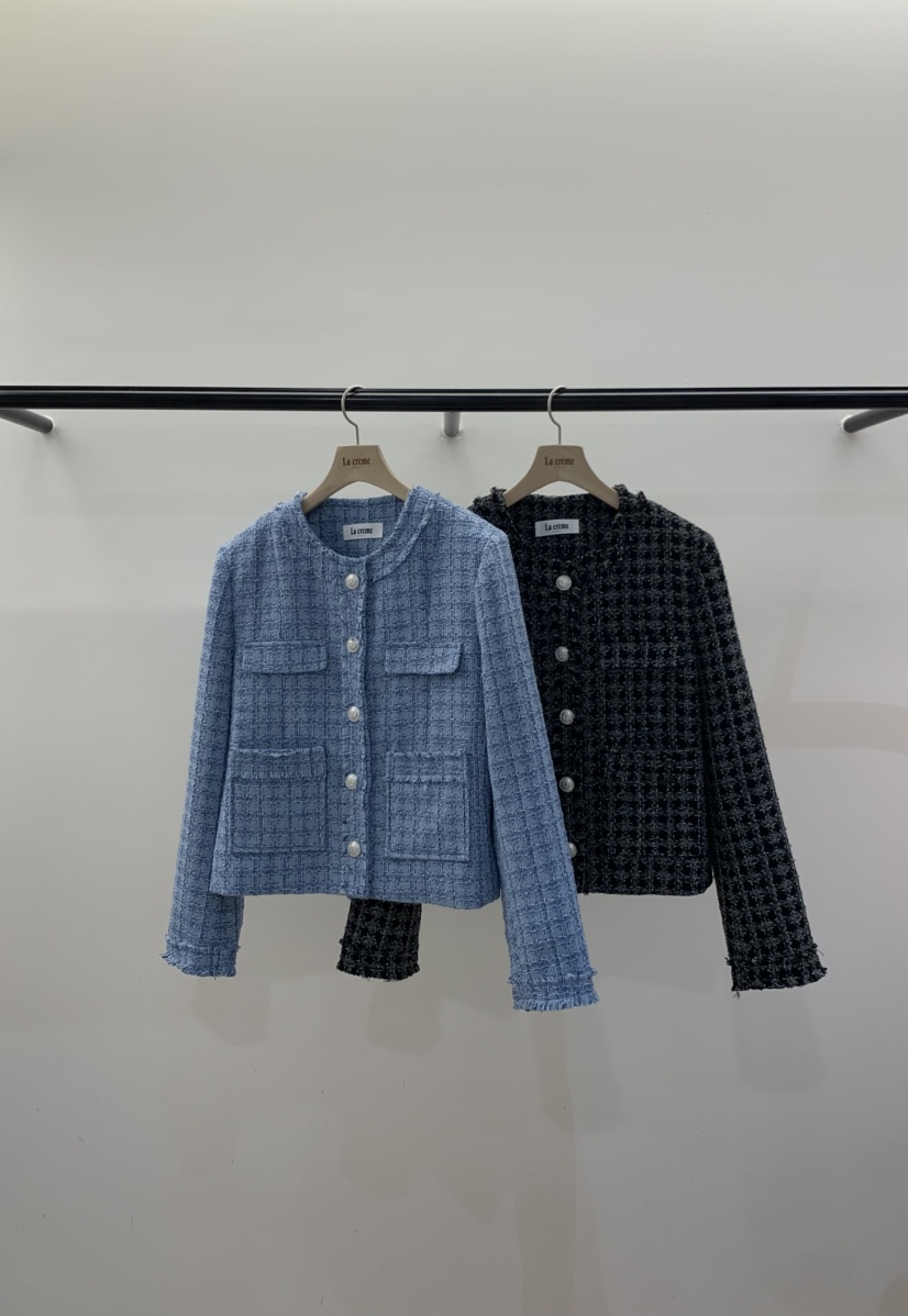 LA CREME東大門直郵女裝新品推薦人氣職業熱賣外套粗花呢LA CREME外套
