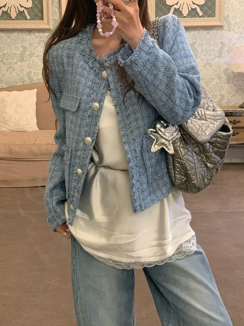 LA CREME東大門直郵女裝新品推薦人氣職業熱賣外套粗花呢LA CREME外套