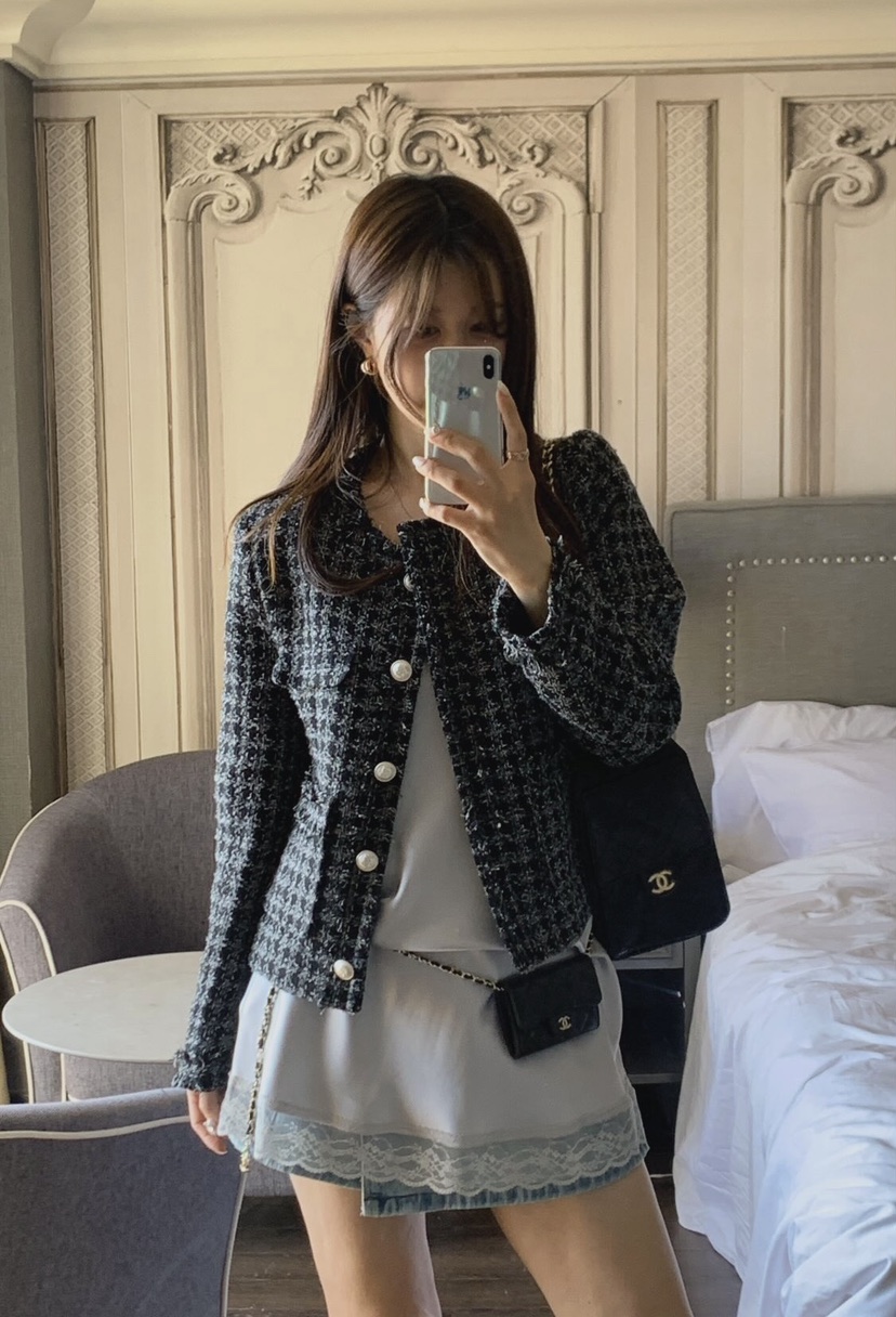 LA CREME東大門直郵女裝新品推薦人氣職業熱賣外套粗花呢LA CREME外套