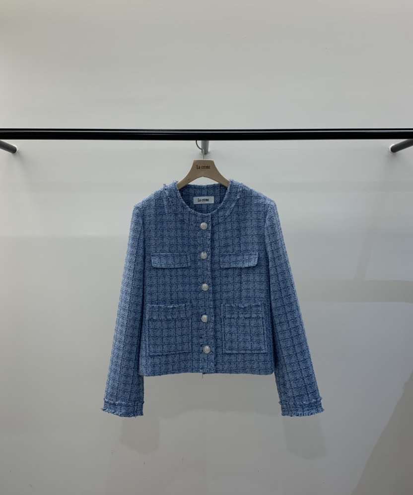 LA CREME東大門直郵女裝新品推薦人氣職業熱賣外套粗花呢LA CREME外套圖色1