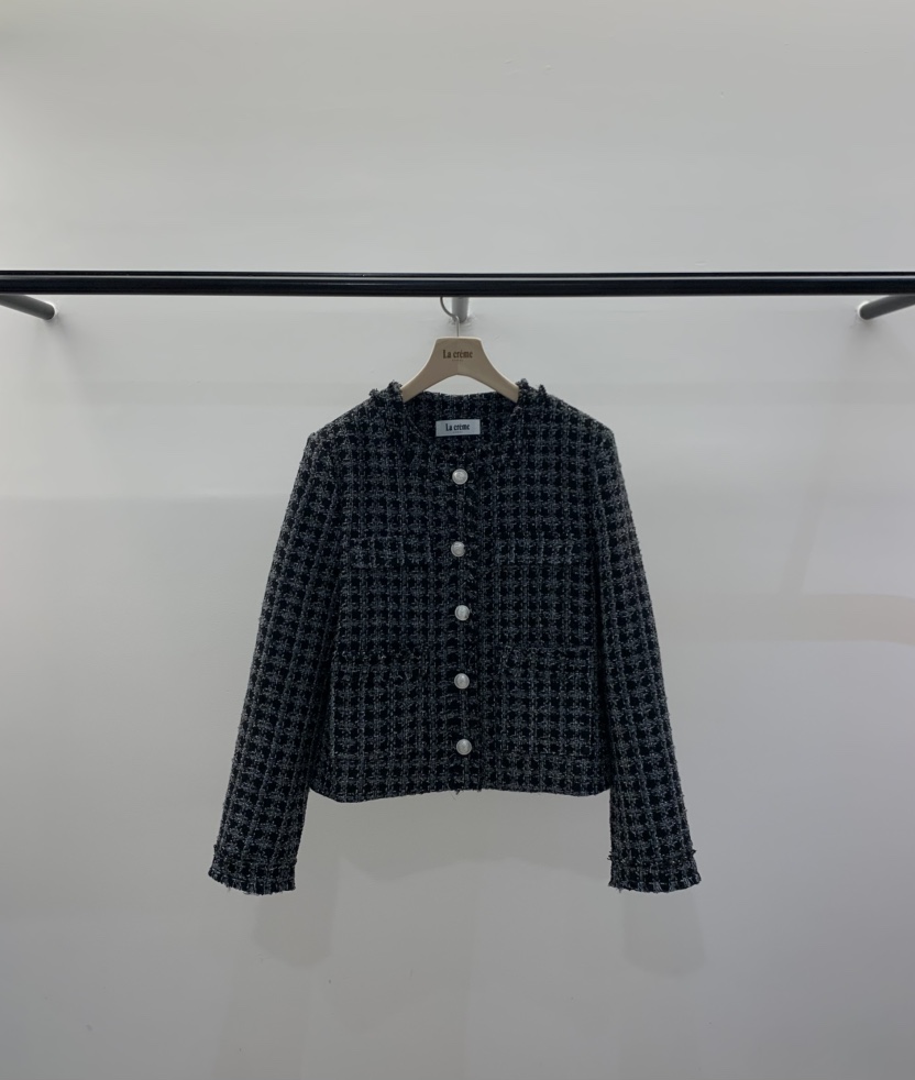 LA CREME東大門直郵女裝新品推薦人氣職業熱賣外套粗花呢LA CREME外套圖色2