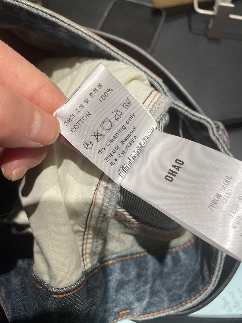 OHAO東大門實拍女士新款人氣推薦26春夏休閑牛仔褲不含腰帶OHAO/HA MONG牛仔褲