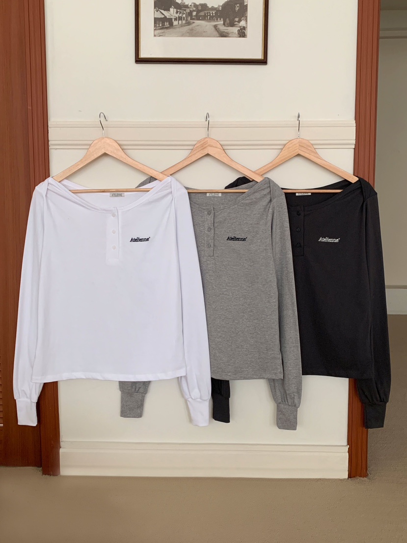 FORMSTUDIO韓國直郵女裝新品職業熱賣時尚人氣長袖T恤船領FORMSTUDIO長袖T恤圖色2左二色